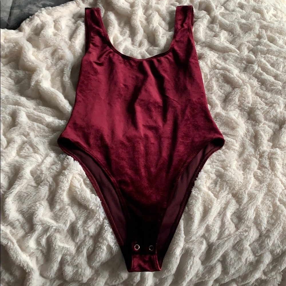 Red velvet bodysuit
